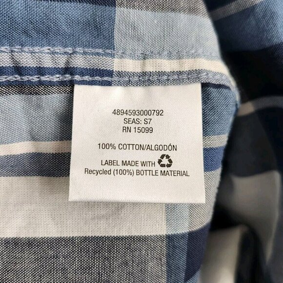 Roebuck &‎ Co Western Blue Gray Plaid Snap Front Shirt Men's XL NWOT - Picture 7 of 9